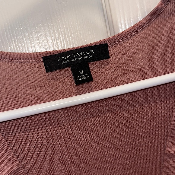 Merino wool pink long sleeve sweater, NWOT - Picture 3 of 5